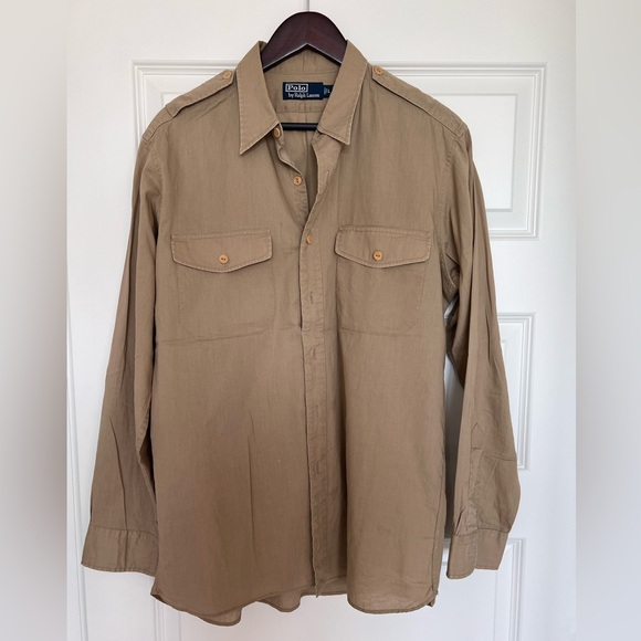 Polo Ralph Lauren Tops - Ralph Lauren Tan Casual Button Down Shirt